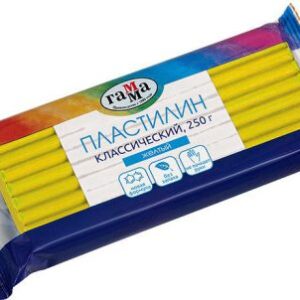 პლასტელინი Гамма "Классический"250гр. АЛЫЙ 270818_02  ყვითელი